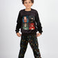 Boys' - Printed Polar - Black Superheroes - 10834