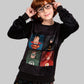 Boys' - Printed Polar - Black Superheroes - 10834