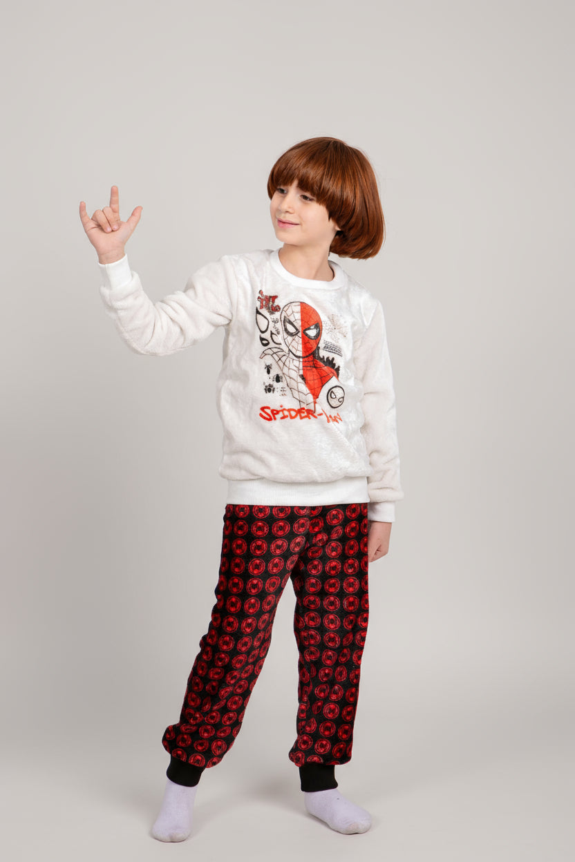 Boys' - Printed Polar - White SpiderMan - 10834