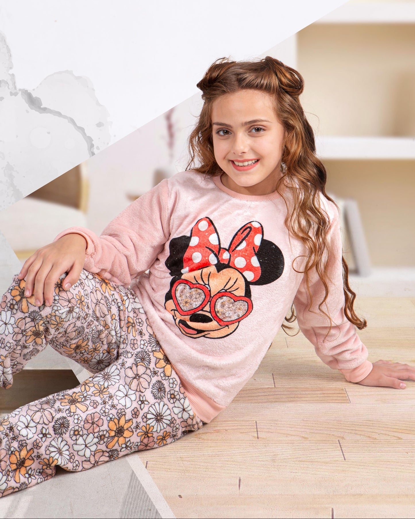 Girls' - Printed Polar - Light Pink Minnie - 10834