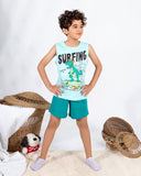 Boys’ Summer Pajama – Sleeveless – Crocodile Surfing – 10857
