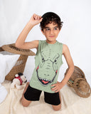 Boys’ Summer Pajama – Sleeveless – Dino – 10857