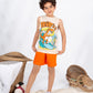 Boys’ Summer Pajama – Sleeveless – Dino Surfing – 10857