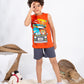 Boys’ Summer Pajama – Sleeveless – Orange – 10857
