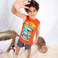 Boys’ Summer Pajama – Sleeveless – Orange – 10857