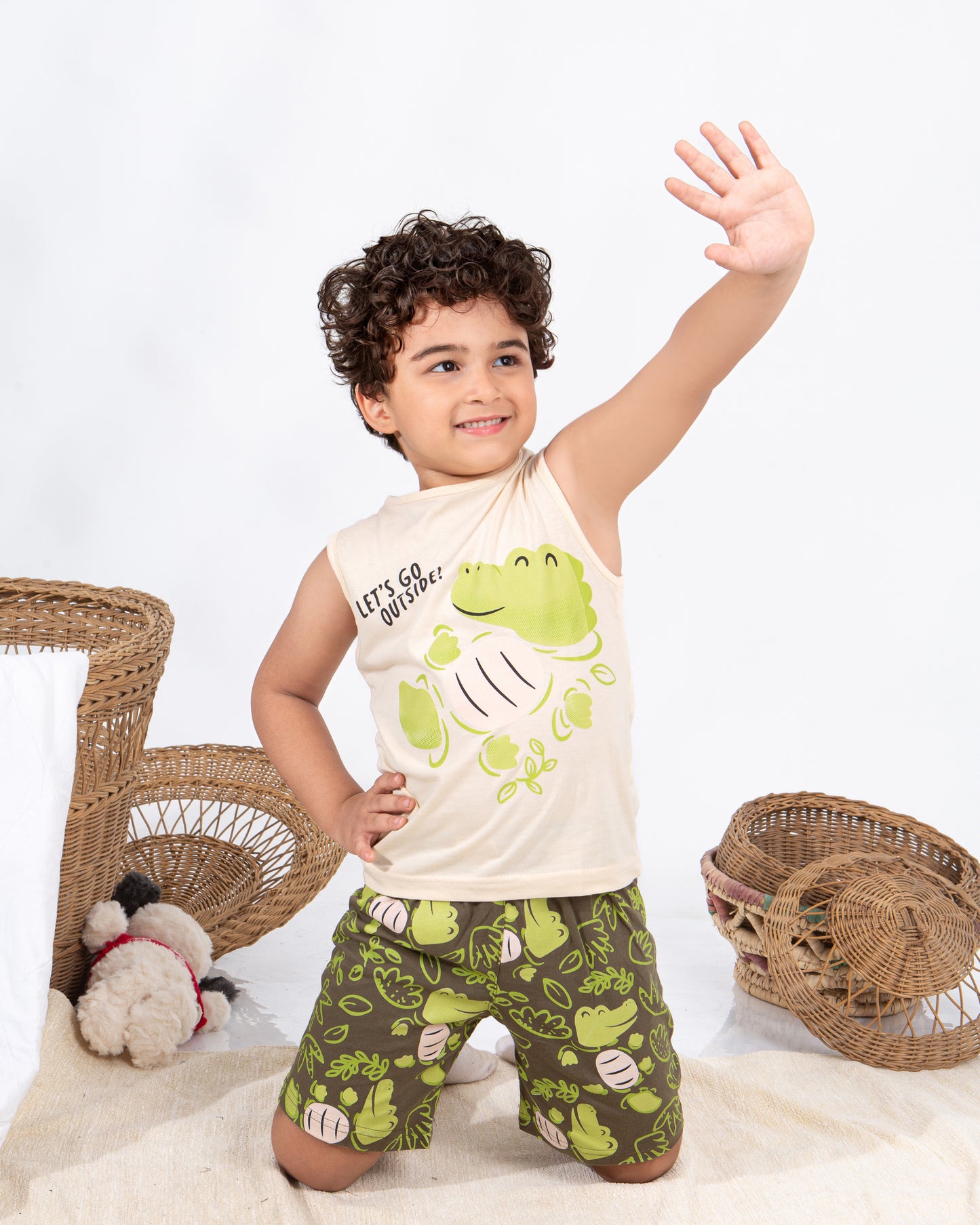 Boys’ Summer Pajama – Sleeveless – Croco – 10856
