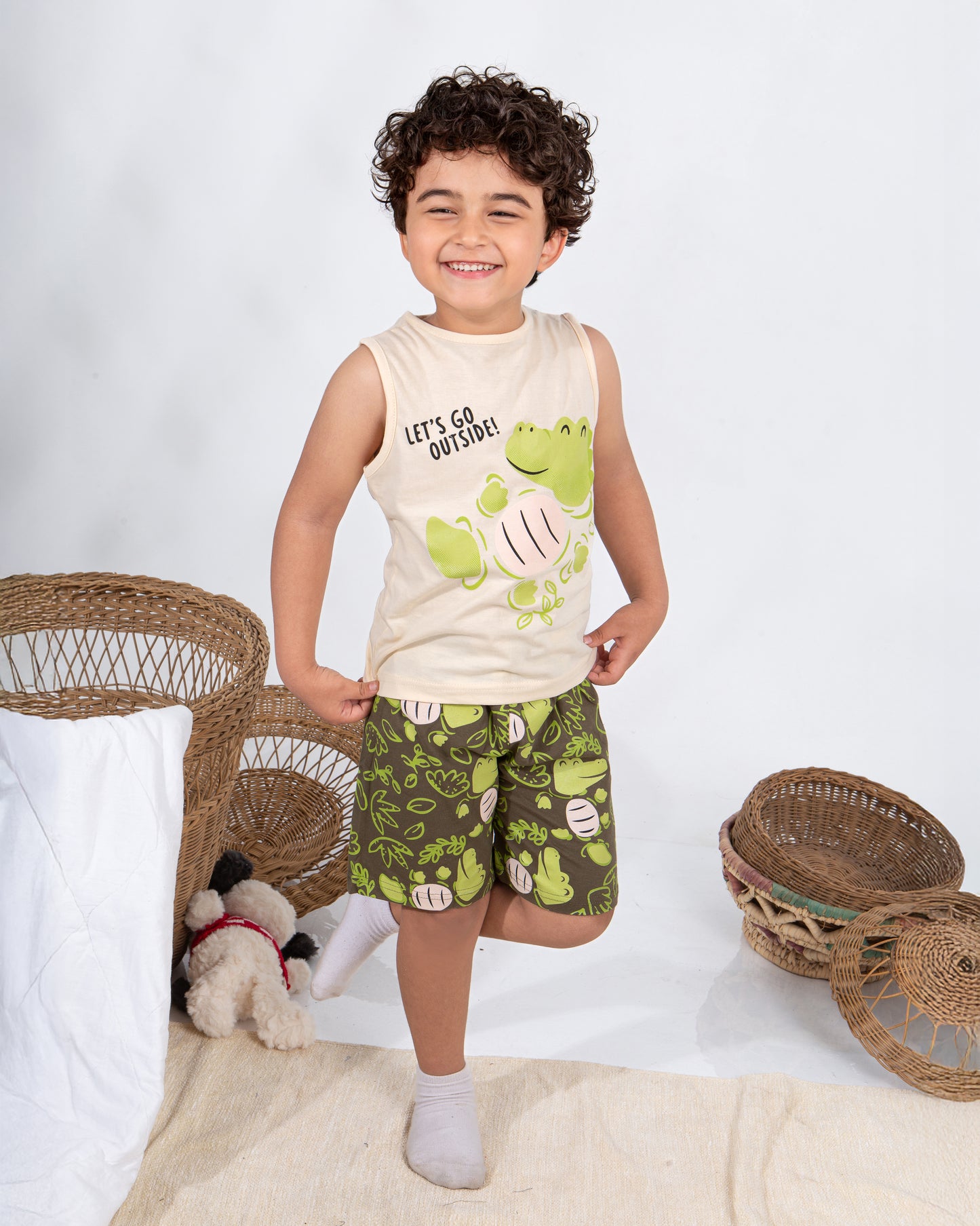 Boys’ Summer Pajama – Sleeveless – Croco – 10856