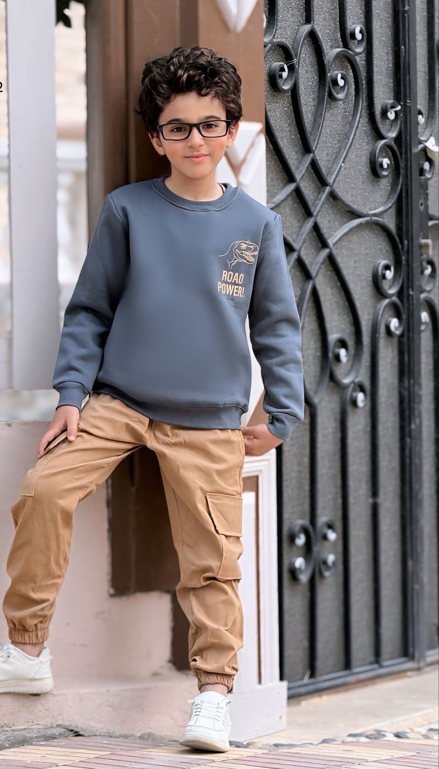 Boys’ Sweatshirt & Pants Winter Set – Dino Roar Power  – 10848