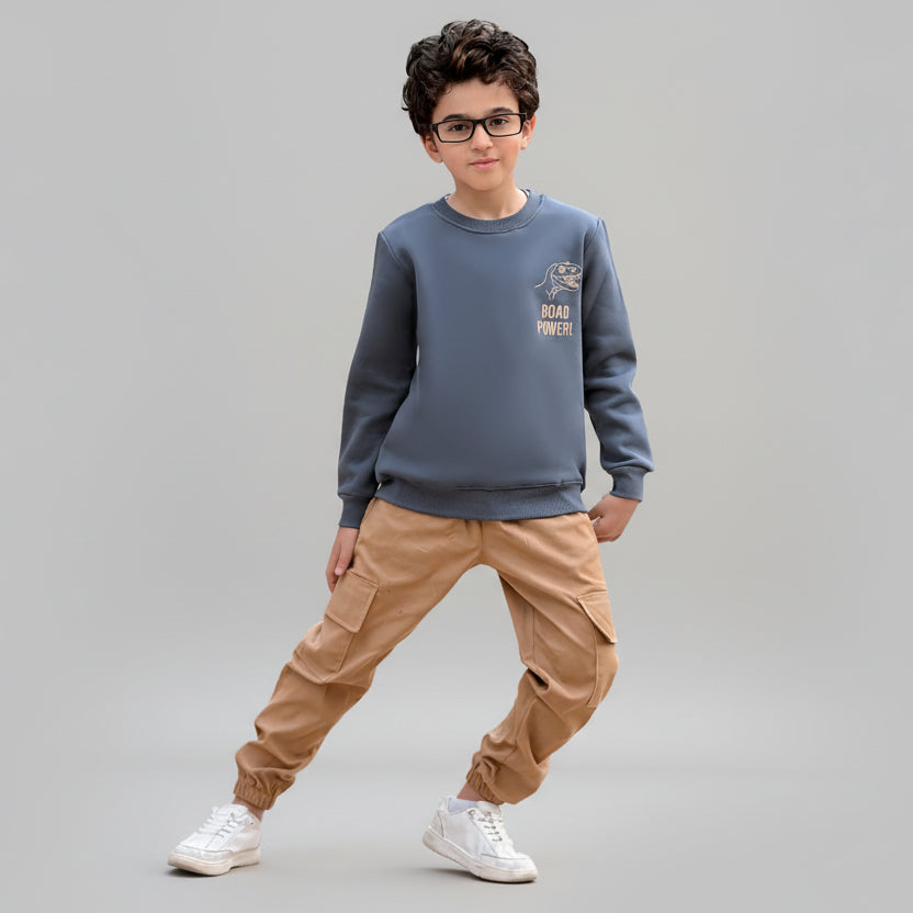 Boys’ Sweatshirt & Pants Winter Set – Dino Roar Power  – 10848