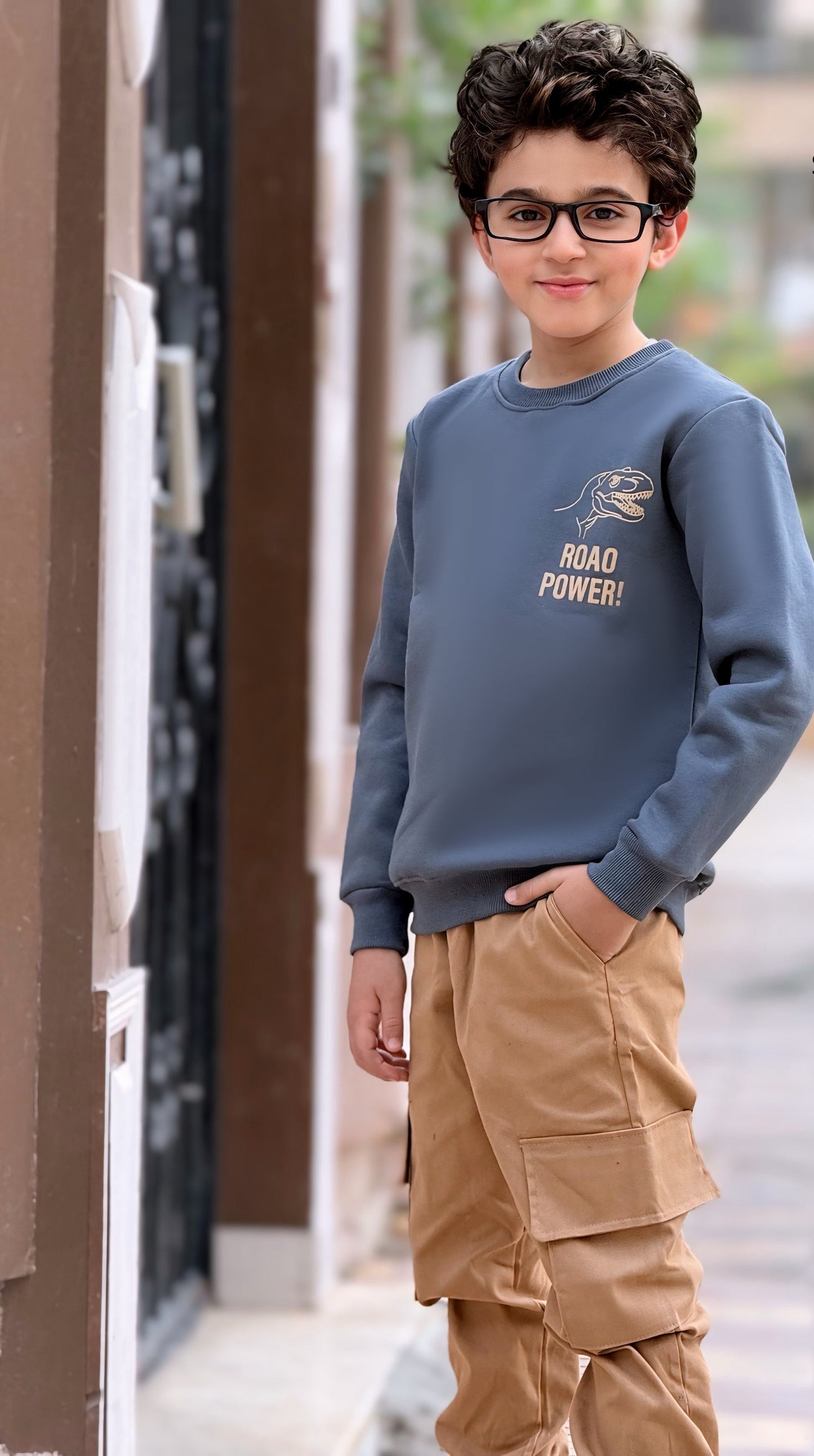 Boys’ Sweatshirt & Pants Winter Set – Dino Roar Power  – 10848