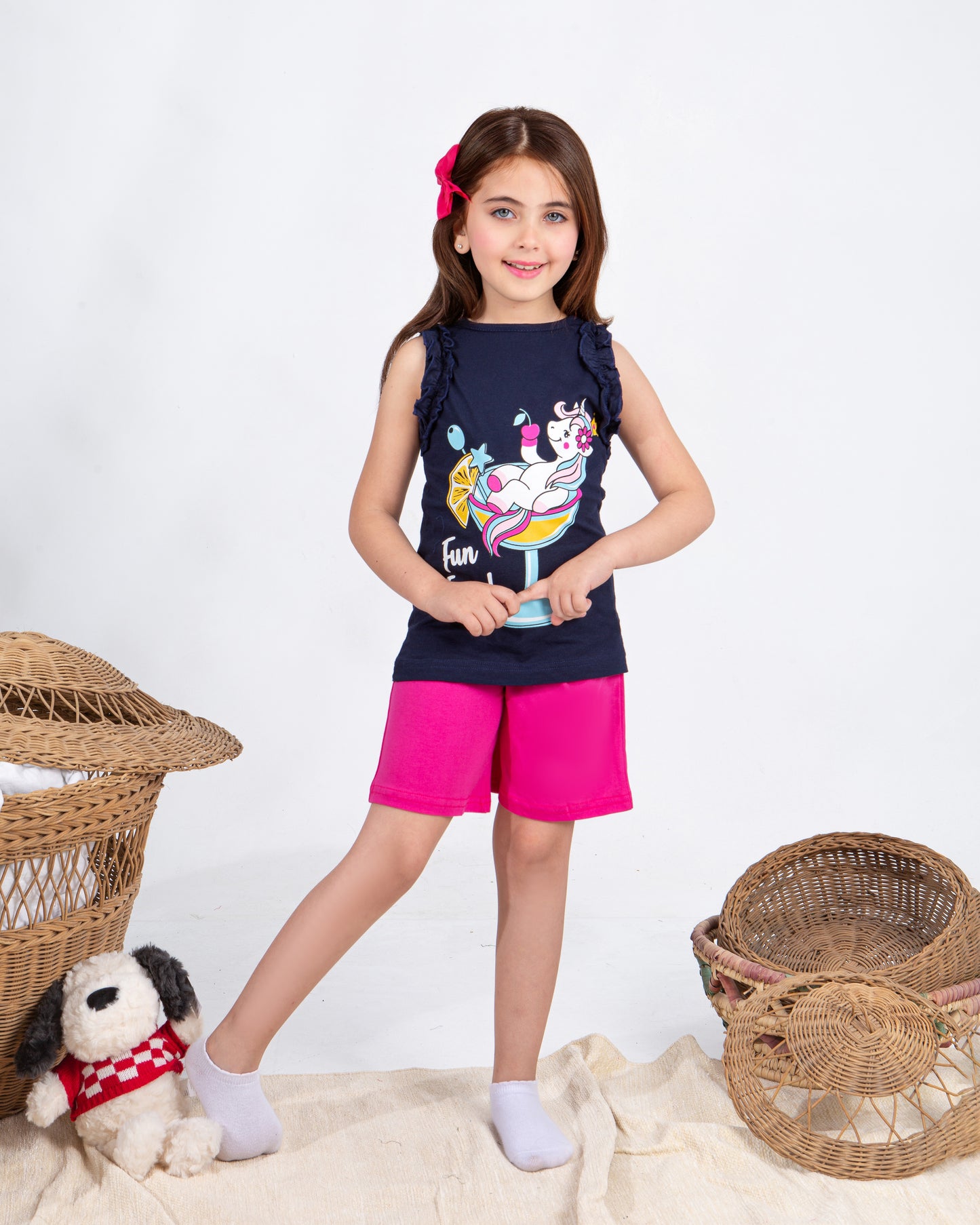 Girls’ Summer Pajama – Sleeveless – Unicorn – 10856