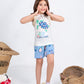 Girls’ Summer Pajama – Sleeveless – Turtle – 10856