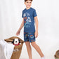 Boys’ Summer Pajama – Navy ROAR – Shorts and Tee – 10851