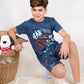 Boys’ Summer Pajama – Navy ROAR – Shorts and Tee – 10851