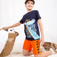 Boys’ Summer Pajama – Dino – Shorts and Tee – 10851