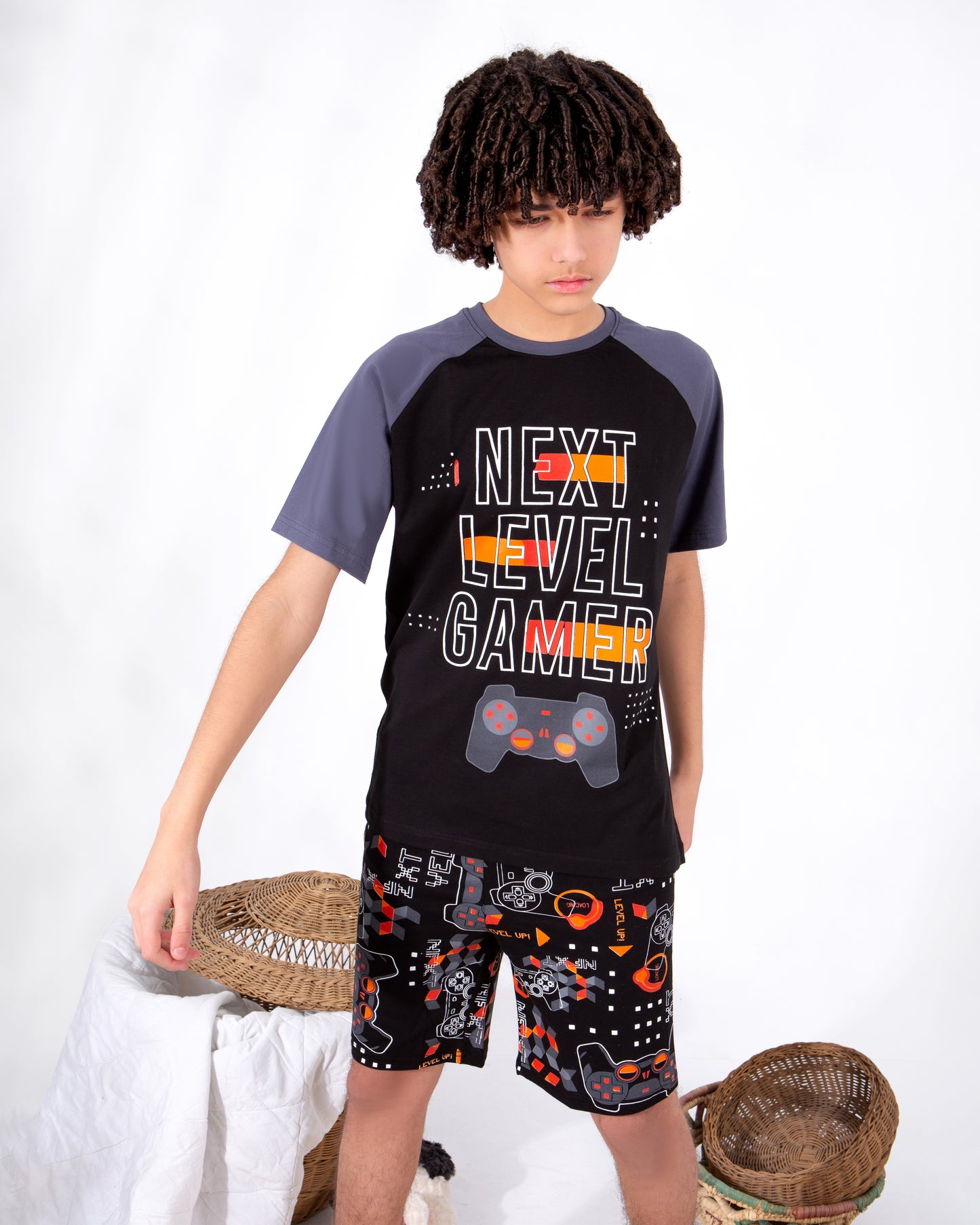 Boys’ Summer Cotton Pajama – Next Level Gamer – 10855