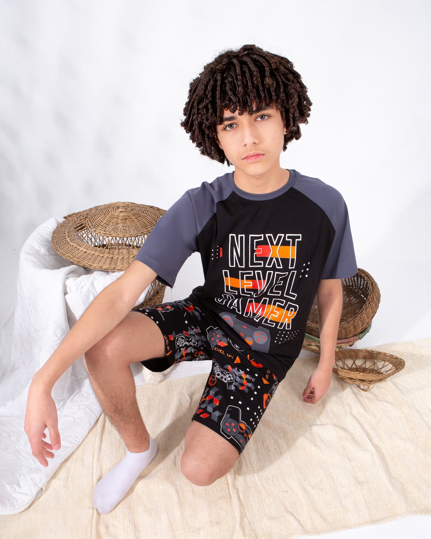 Boys’ Summer Cotton Pajama – Next Level Gamer – 10855