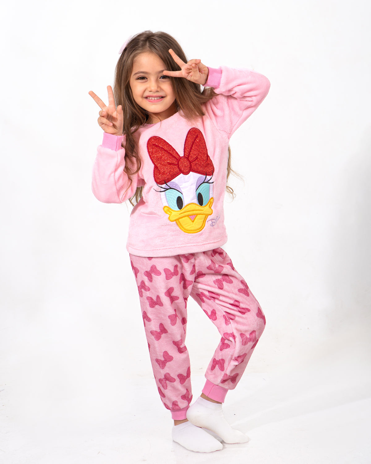 Girls' Polar Pajama – Pink Daisy – 10865
