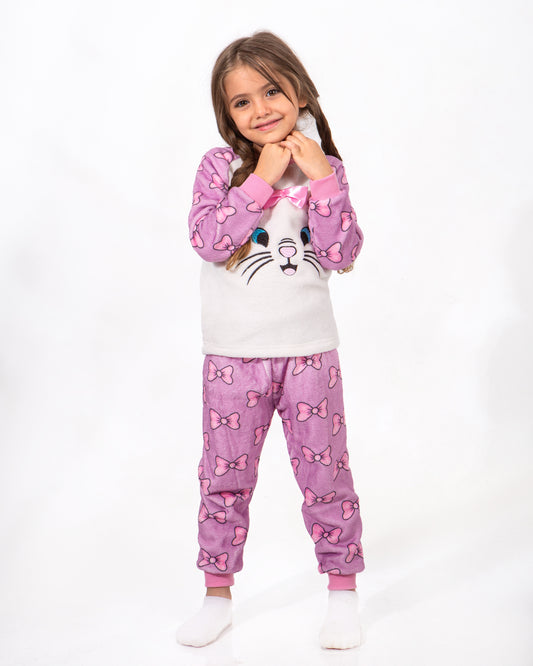 Girls' Polar Pajama – Kitty – 10865