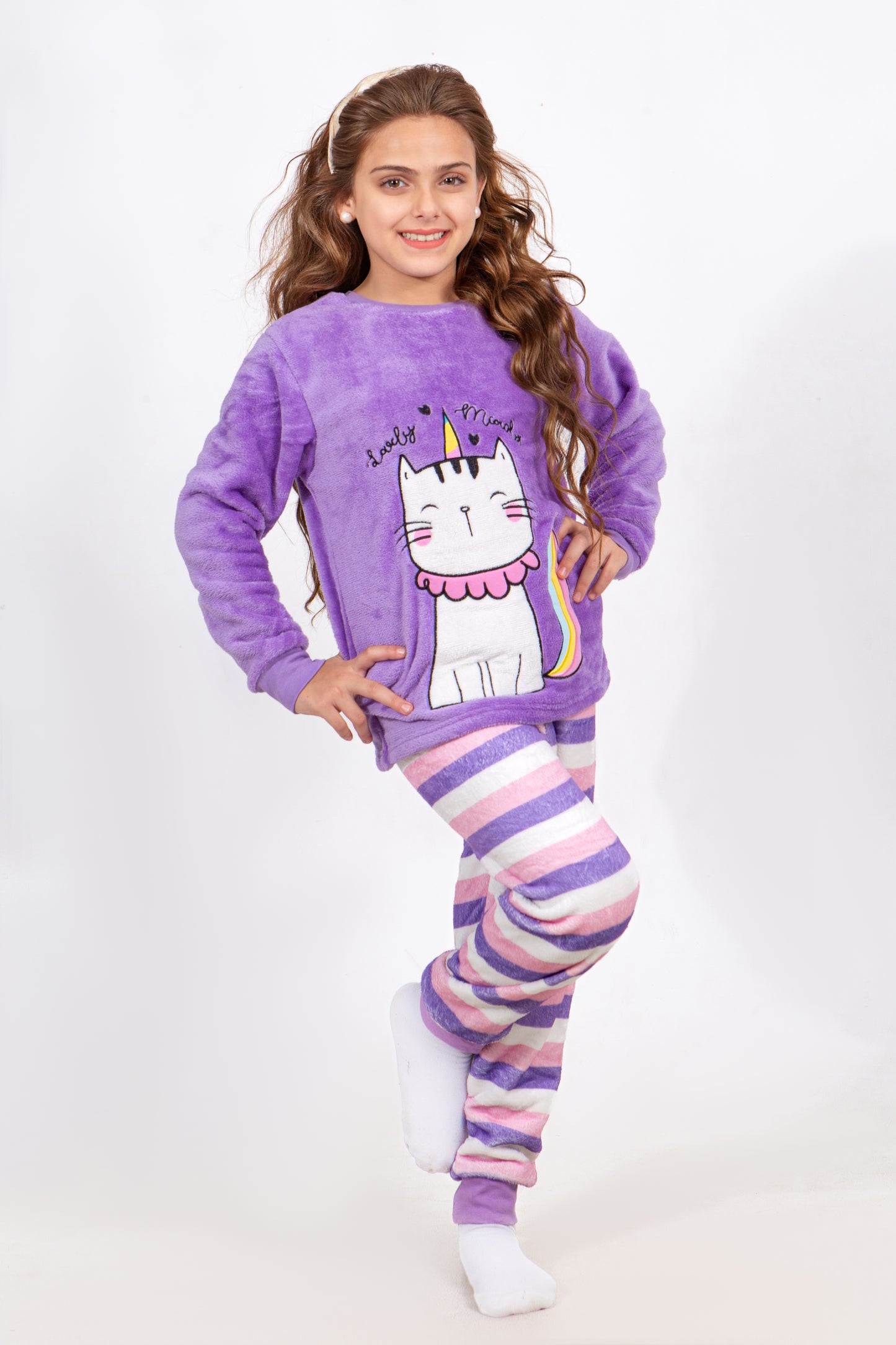 Girls' Polar Pajama – Purple Unicorn – 10828