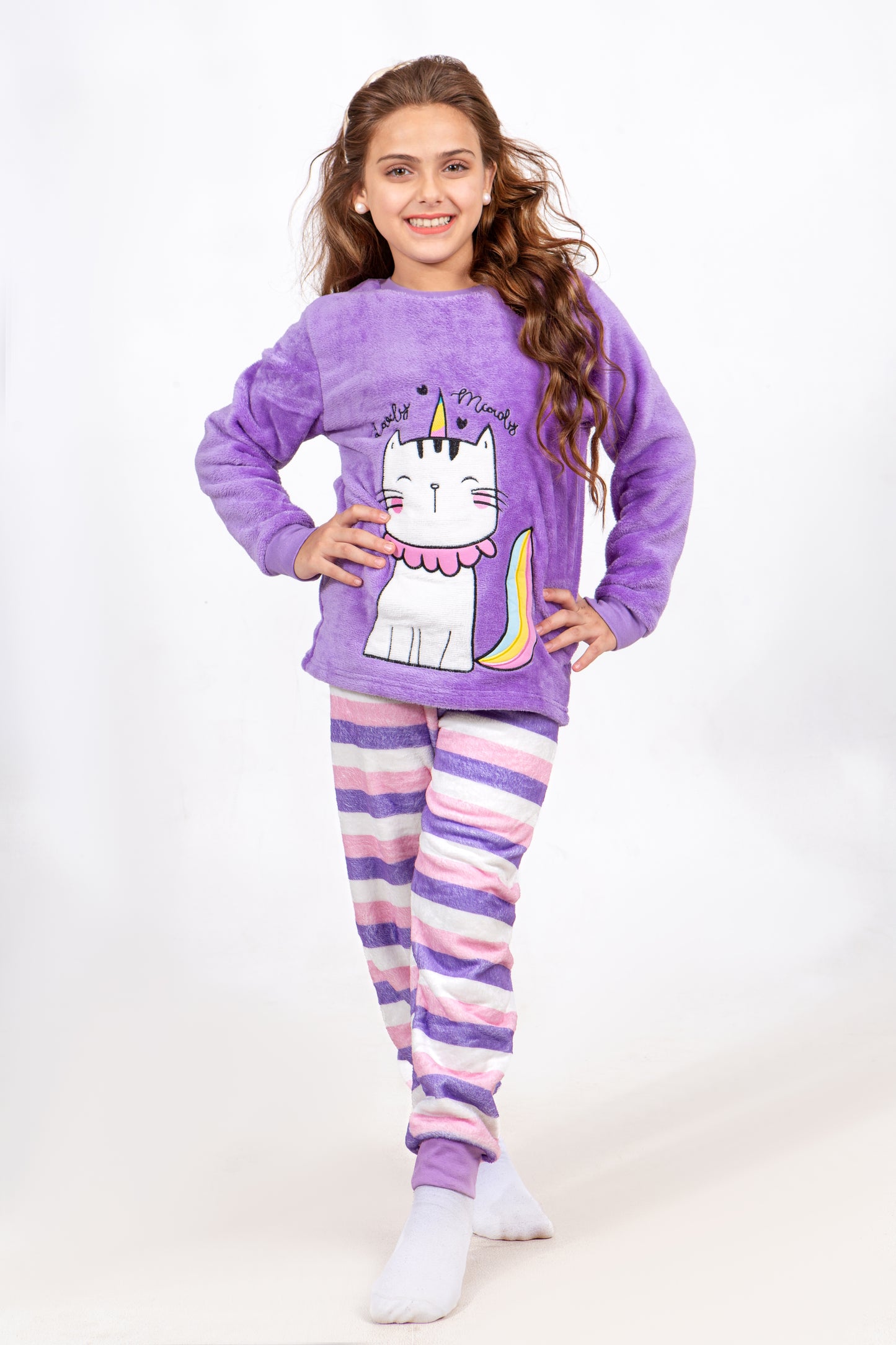 Girls' Polar Pajama – Purple Unicorn – 10828