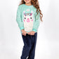 Girls' Polar Pajama – Mint Llama (Hi!) – 10828