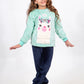 Girls' Polar Pajama – Mint Llama (Hi!) – 10828