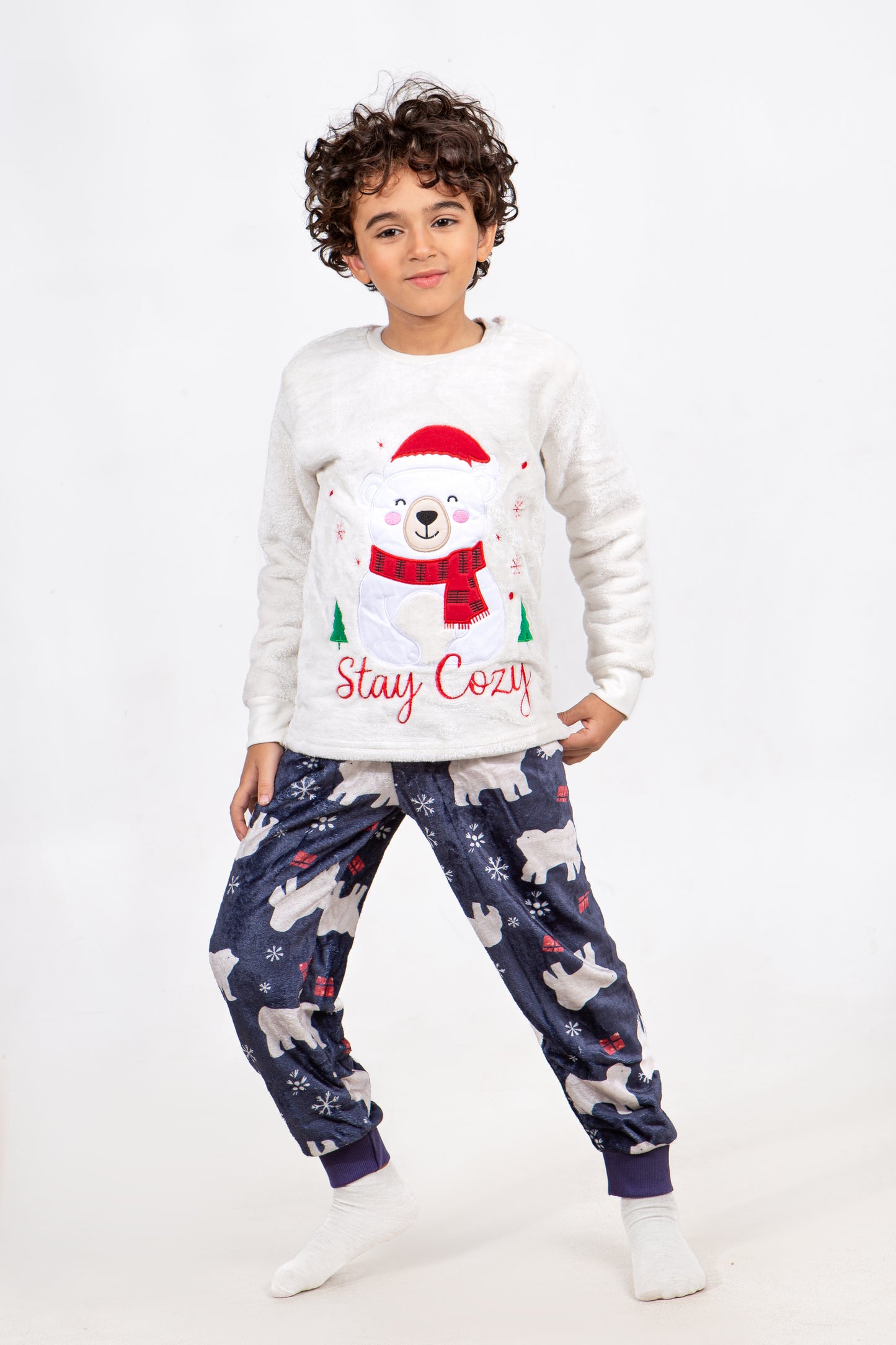 Kids' Christmas Polar Pajama – Stay Cozy Polar Bear – 10835
