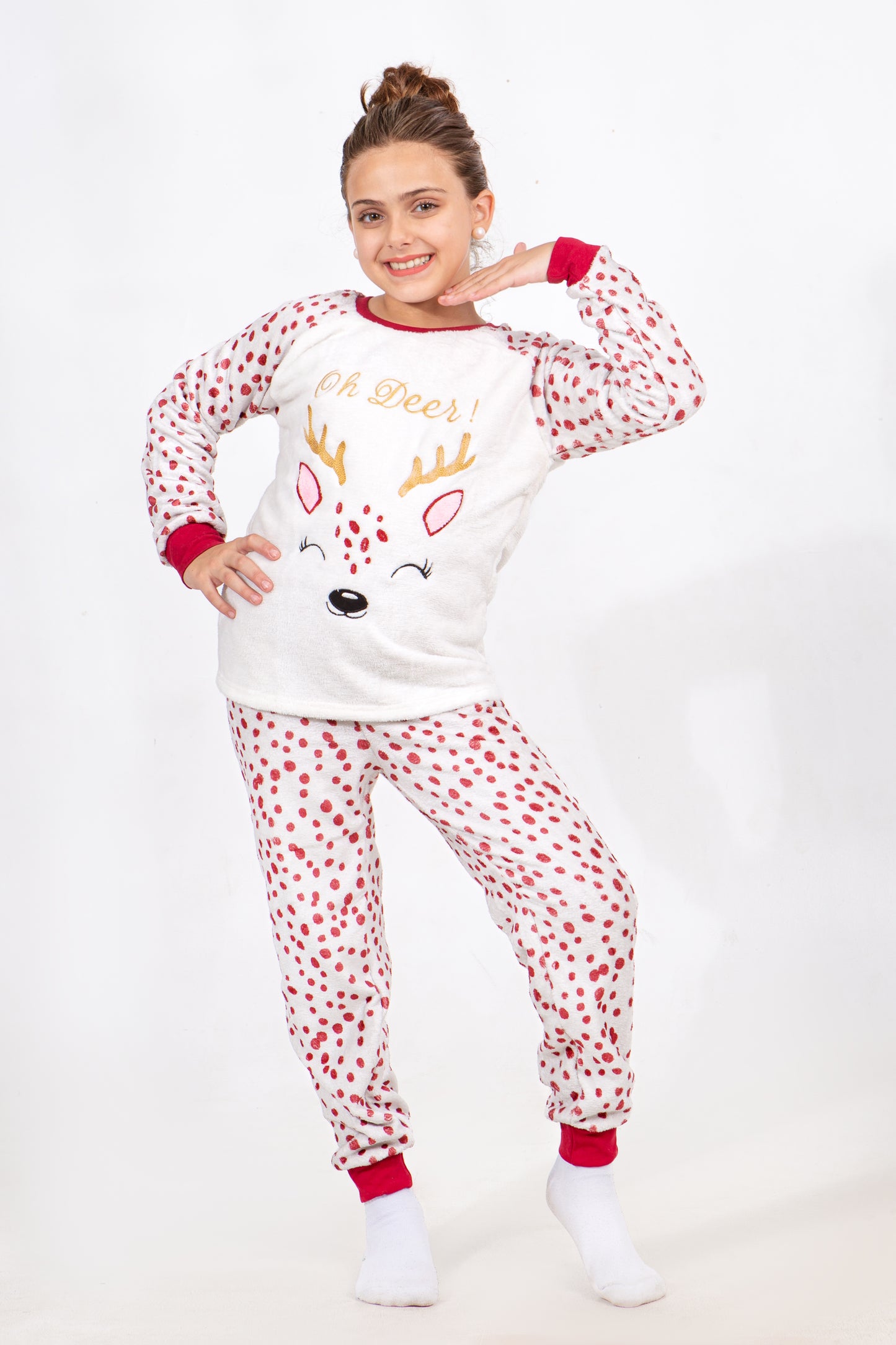 Kids' Christmas Polar Pajama – Oh Deer Reindeer – 10835