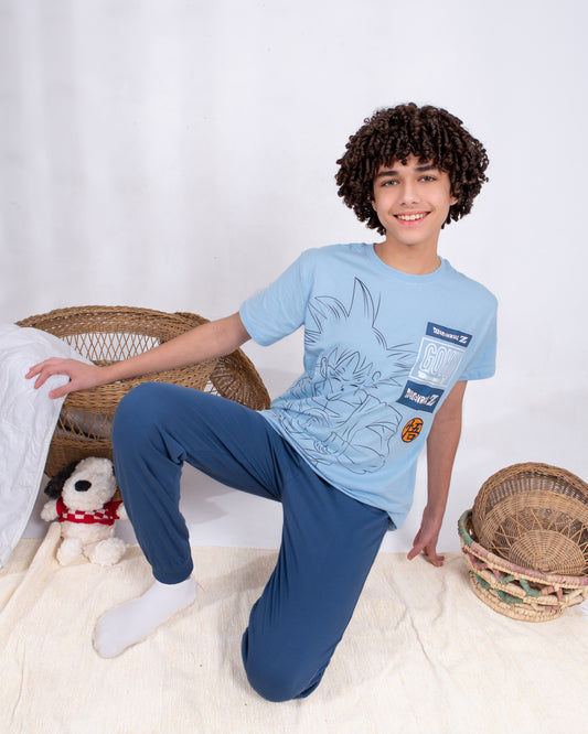Boys’ Summer Cotton Pajama – Tee and Pants – Goku – 10852