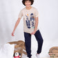 Boys’ Summer Cotton Pajama – Tee and Pants – Board – 10852