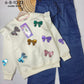 Girls’ Sweatshirt & Pants Winter Set – Flip Sequin Bows  – 10848