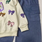 Girls’ Sweatshirt & Pants Winter Set – Flip Sequin Bows  – 10848