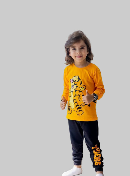 Boys’ Autumn Pjs – Yellow Tiger – 10850