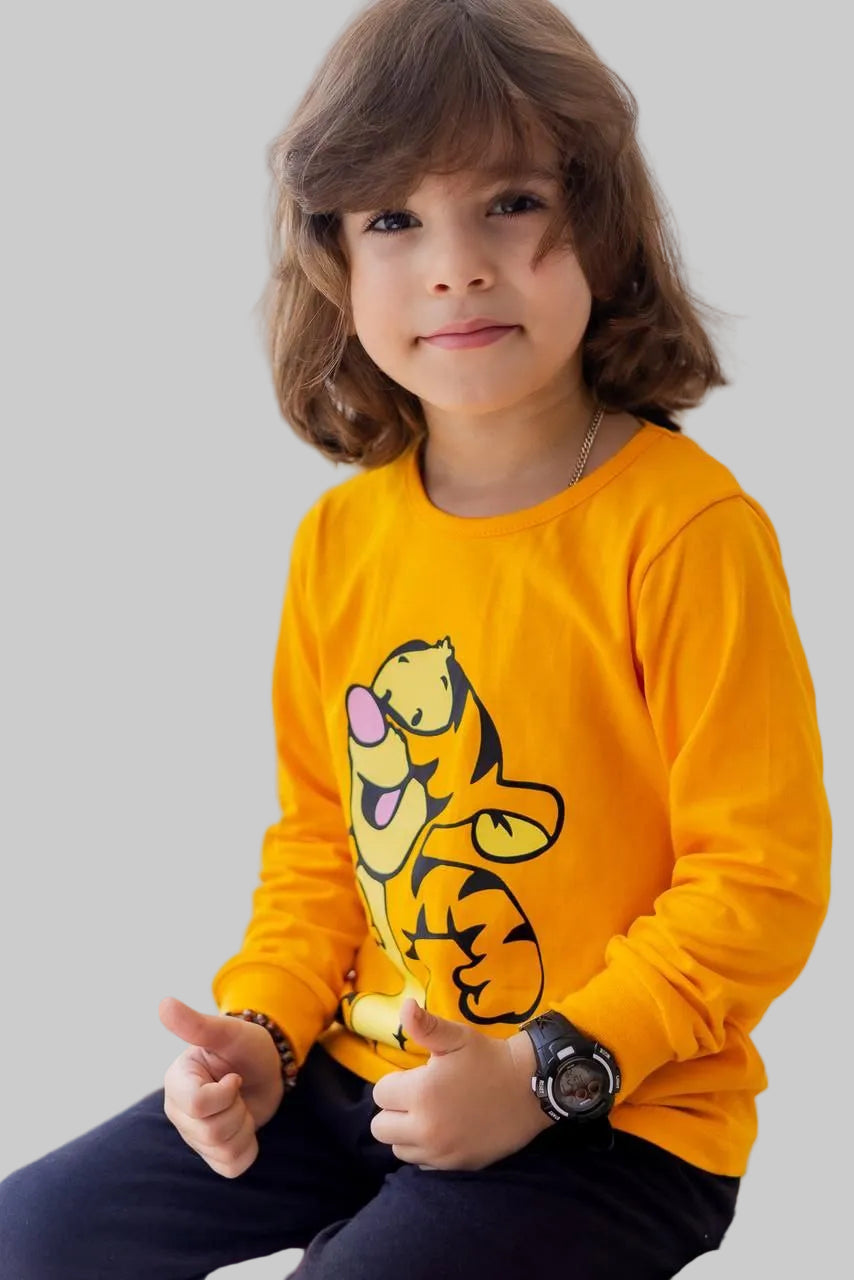 Boys’ Autumn Pjs – Yellow Tiger – 10850