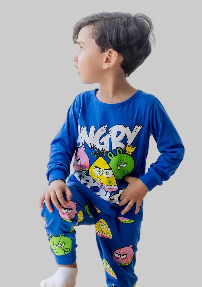 Boys’ Autumn Pjs – Blue Angry Bird – 10850