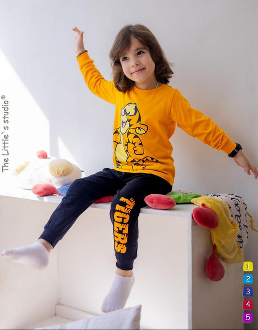 Boys’ Autumn Pjs – Yellow Tiger – 10850