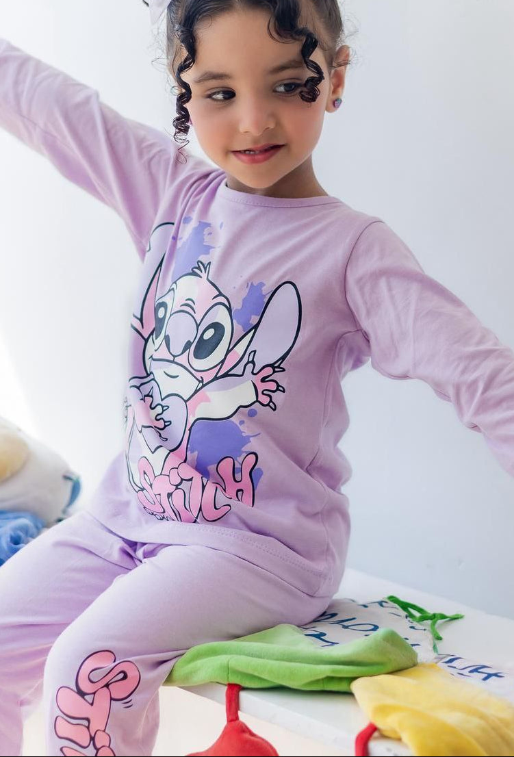 Girls’ Autumn Pjs – Purple Stitch – 10850