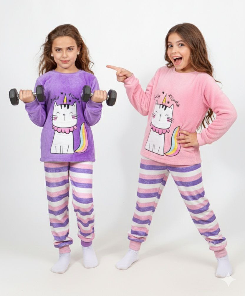 Girls' Polar Pajama – Purple Unicorn – 10828