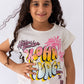 Girls’ T-shirt & Shorts Summer Set – White  – 10811 / 10816