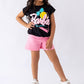 Girls’ T-shirt & Shorts Summer Set – Black Barbie  – 10811 / 10816