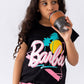 Girls’ T-shirt & Shorts Summer Set – Black Barbie  – 10811 / 10816