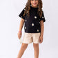 Girls’ T-shirt & Shorts Summer Set – Black – 10811 / 10816