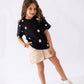 Girls’ T-shirt & Shorts Summer Set – Black – 10811 / 10816