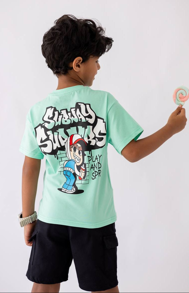 Boys’ T-shirt & Shorts Summer Set – Mint – 10811 / 10816