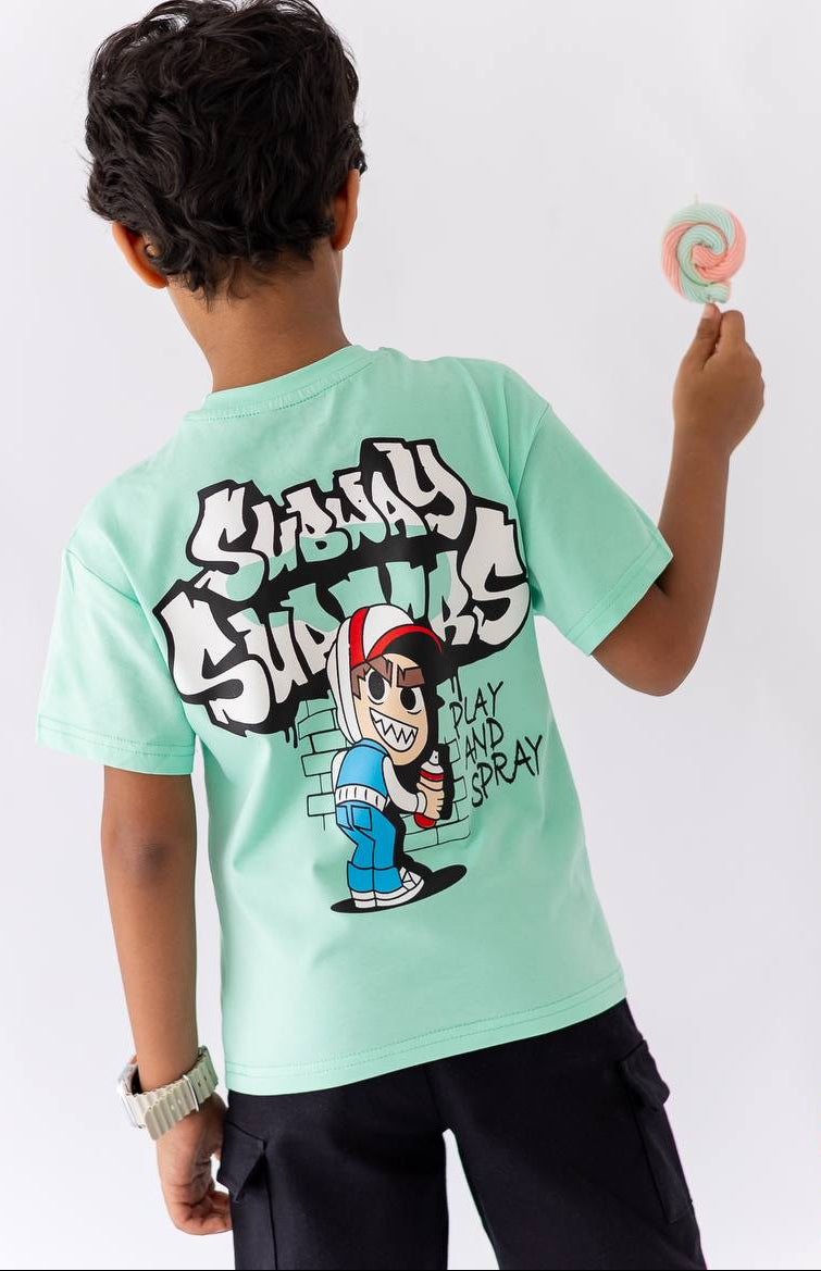 Boys’ T-shirt & Shorts Summer Set – Mint – 10811 / 10816