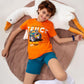 Boys’ Summer Pajama – Orange – Shorts and Tee – 10809