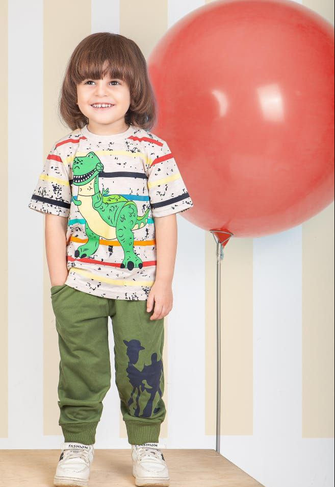 Boys' Autumn 3-Pcs Set – Dino – 10849