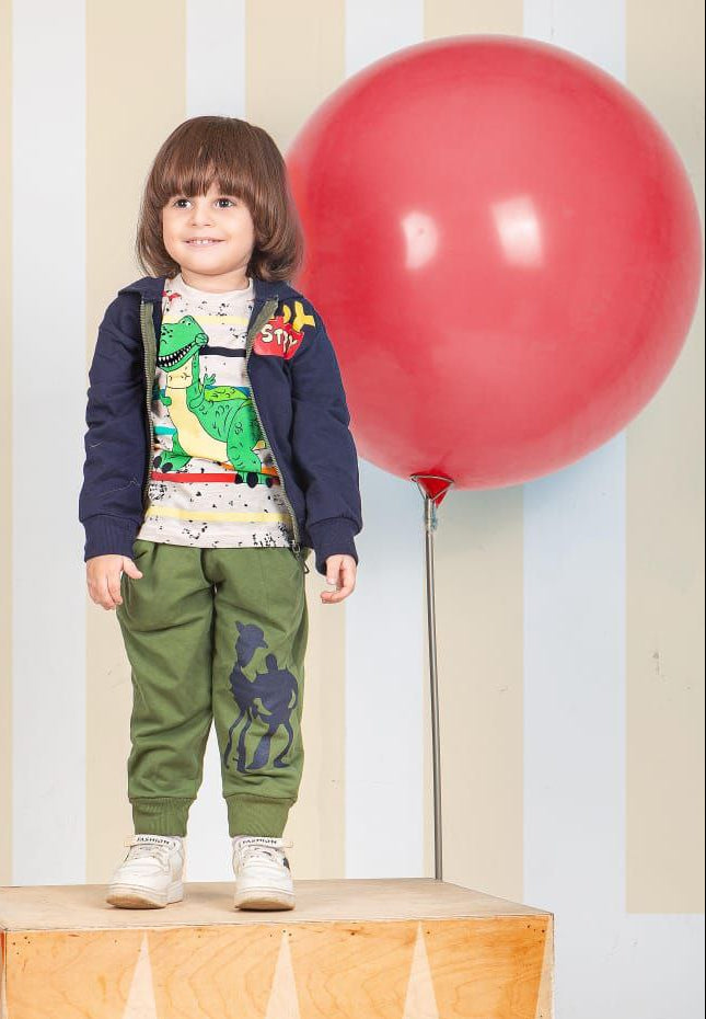 Boys' Autumn 3-Pcs Set – Dino – 10849