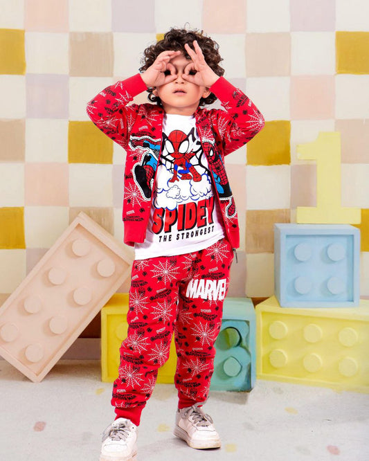 Boys' Autumn 3-Pcs Set – Red Spiderman – 10849